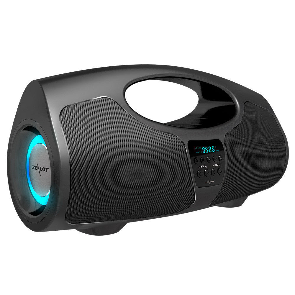 KTX-086227 Portable Bluetooth Speaker with Microphone - Black, 32GB Storage, USB Powered, 10m Range