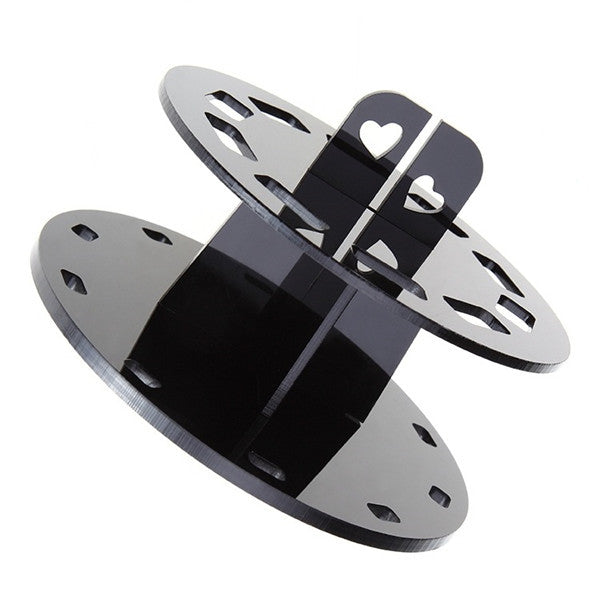 HKM-589843 Round Black Makeup Brush Holder with 10 Holes for Easy Storage