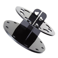 HKM-589843 Round Black Makeup Brush Holder with 10 Holes for Easy Storage