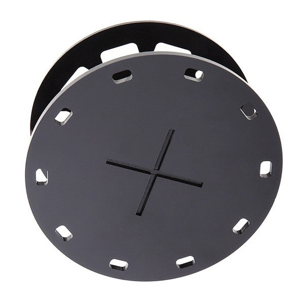 HKM-589843 Round Black Makeup Brush Holder with 10 Holes for Easy Storage