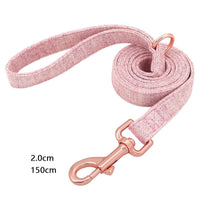 HKM-774739 Adjustable Pet Dog Collar with Engraving and Leash Set - Anti-Lost Traction Rope Supplies Available in S, M, L Sizes
