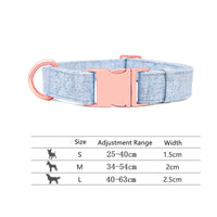 HKM-774739 Adjustable Pet Dog Collar with Engraving and Leash Set - Anti-Lost Traction Rope Supplies Available in S, M, L Sizes