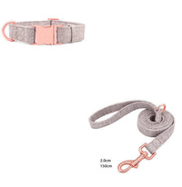 HKM-774739 Adjustable Pet Dog Collar with Engraving and Leash Set - Anti-Lost Traction Rope Supplies Available in S, M, L Sizes