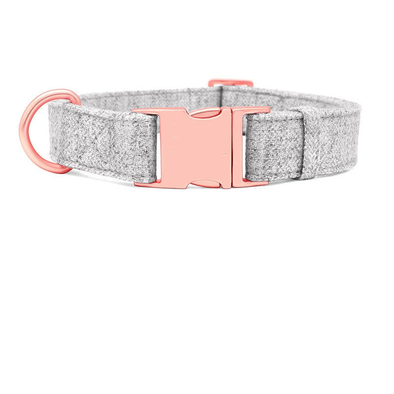 HKM-774739 Adjustable Pet Dog Collar with Engraving and Leash Set - Anti-Lost Traction Rope Supplies Available in S, M, L Sizes