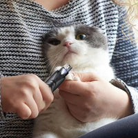 HKM-736403 Lighted Rechargeable Pet Nail Grinder for Painless Grooming of Small to Large Dogs