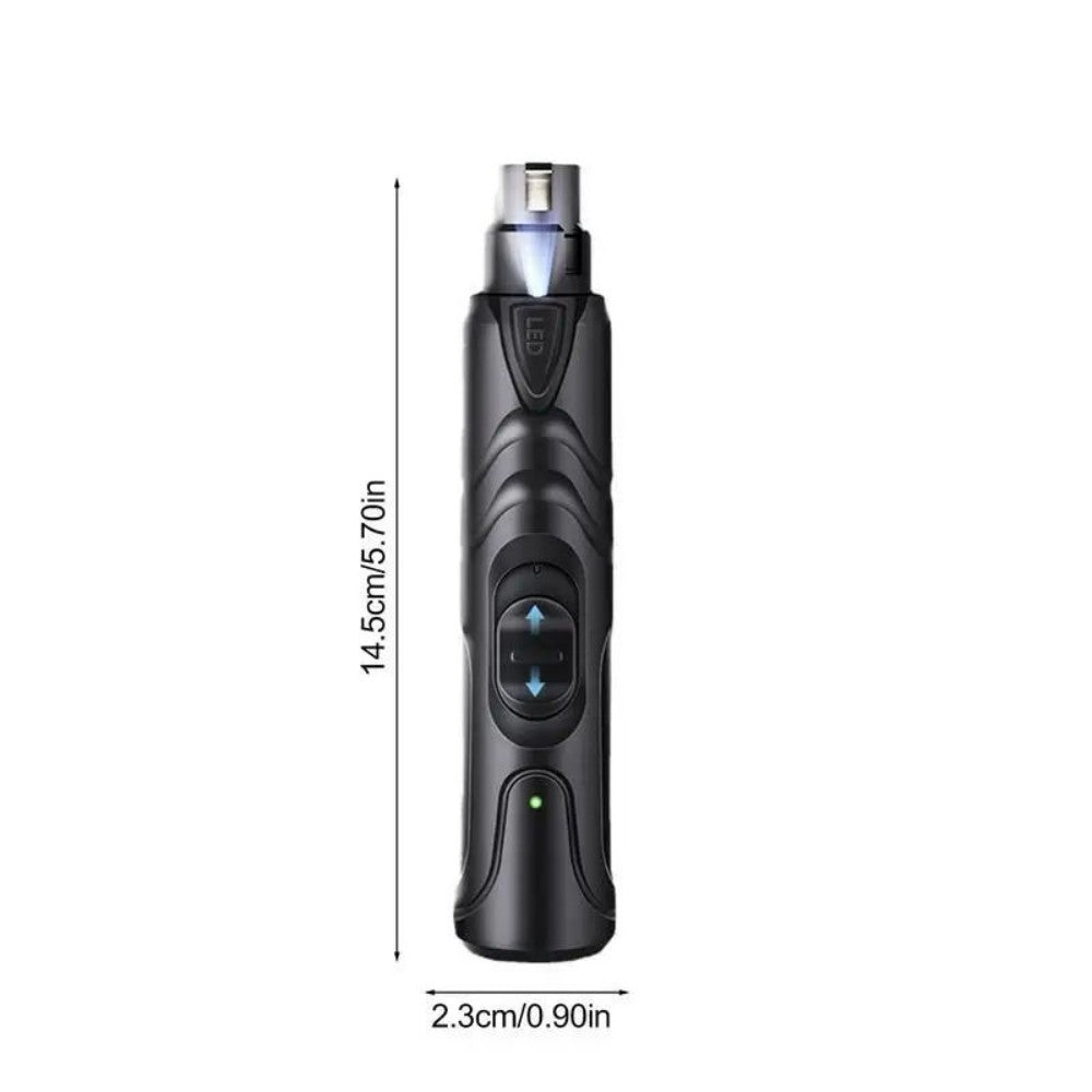HKM-736403 Lighted Rechargeable Pet Nail Grinder for Painless Grooming of Small to Large Dogs