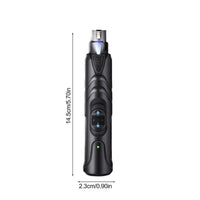 HKM-736403 Lighted Rechargeable Pet Nail Grinder for Painless Grooming of Small to Large Dogs