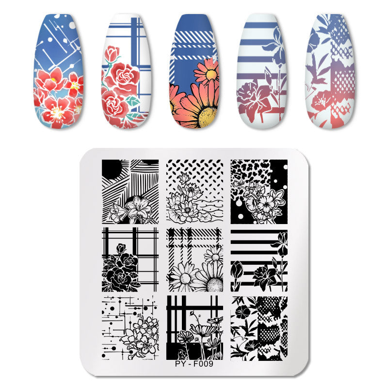 HKM-432019 Nail Stamping Plate - Stainless Steel Manicure Tool for Beautiful Nail Designs