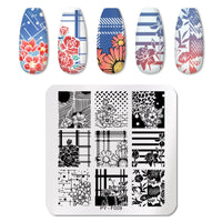 HKM-432019 Nail Stamping Plate - Stainless Steel Manicure Tool for Beautiful Nail Designs