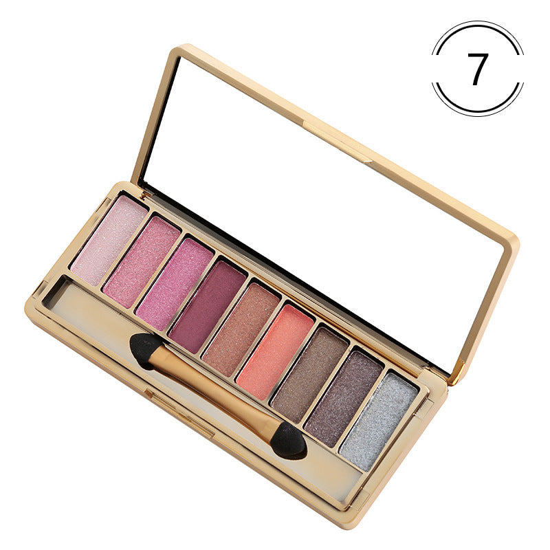 HKM-145747 9-Color Glitter Eyeshadow Palette for Parties, Weddings & Everyday Use