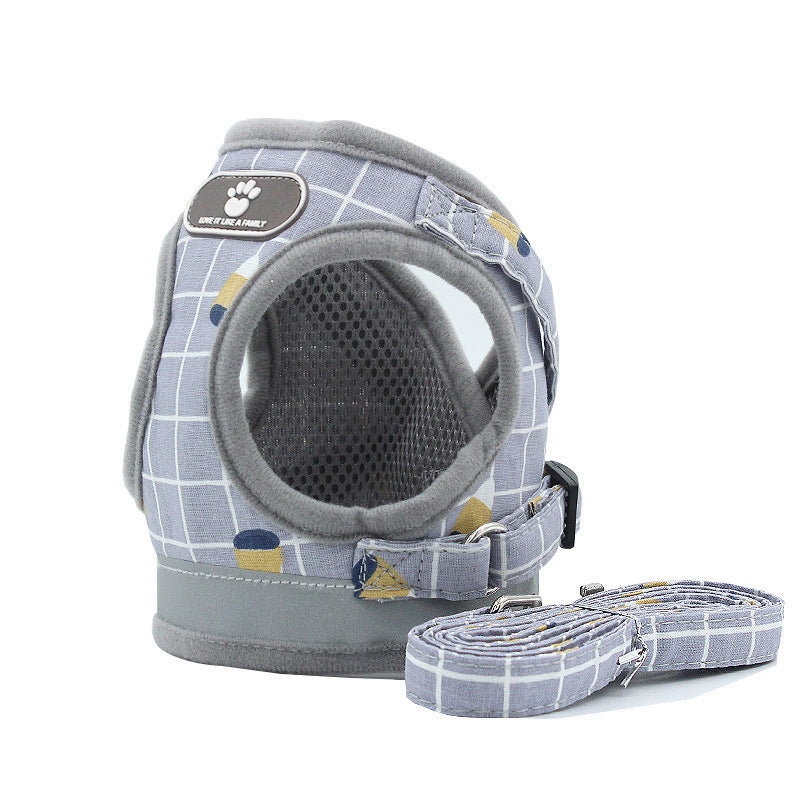 HKM-837971 Adjustable Cat and Small Dog Traction Vest for Outdoor Adventures