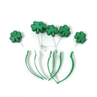 HKM-044499 Irish Shamrock Foam Headband with Sequin Bow – Green Non-Woven Fabric Design