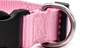 HKM-229715 Soft Nylon Pet Collar for Cats and Dogs - Adjustable, Durable with Plastic and Metal Buckles, Various Colors Available