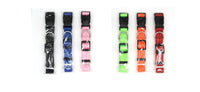 HKM-229715 Soft Nylon Pet Collar for Cats and Dogs - Adjustable, Durable with Plastic and Metal Buckles, Various Colors Available