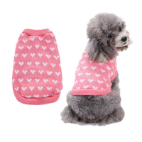 HKM-700499 Warm Red Acrylic Dog Sweater Skirt for Autumn and Winter