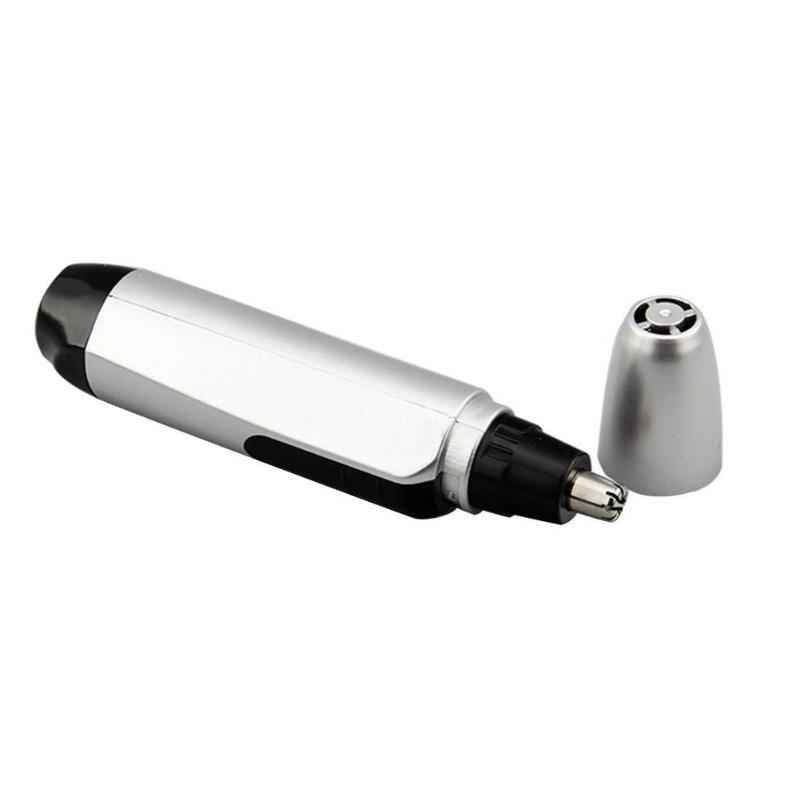 HKM-183955 Silver Electric Nose Hair Trimmer with Waterproof Design and Three-Dimensional Blade