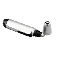 HKM-183955 Silver Electric Nose Hair Trimmer with Waterproof Design and Three-Dimensional Blade