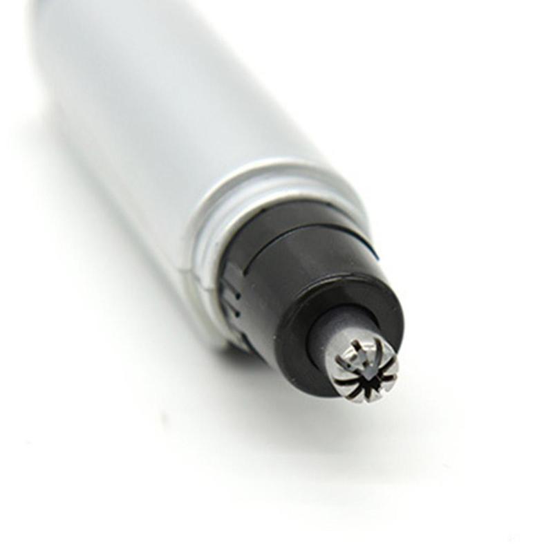 HKM-183955 Silver Electric Nose Hair Trimmer with Waterproof Design and Three-Dimensional Blade