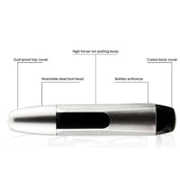 HKM-183955 Silver Electric Nose Hair Trimmer with Waterproof Design and Three-Dimensional Blade