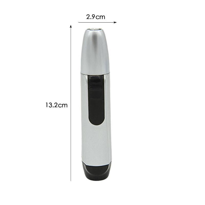 HKM-183955 Silver Electric Nose Hair Trimmer with Waterproof Design and Three-Dimensional Blade