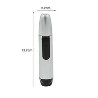 HKM-183955 Silver Electric Nose Hair Trimmer with Waterproof Design and Three-Dimensional Blade