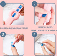 HKM-528019 DIY Nail Art Manicure Machine for Kids with Nail Stickers and Accessories