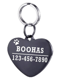 HKM-834835 Personalized Stainless Steel Dog ID Tag with Zircon Pendant