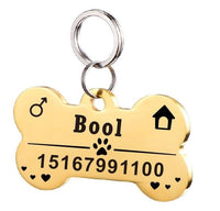 HKM-834835 Personalized Stainless Steel Dog ID Tag with Zircon Pendant