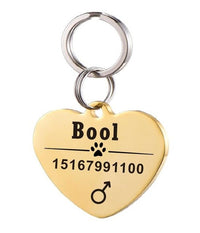 HKM-834835 Personalized Stainless Steel Dog ID Tag with Zircon Pendant