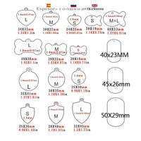 HKM-834835 Personalized Stainless Steel Dog ID Tag with Zircon Pendant