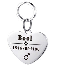 HKM-834835 Personalized Stainless Steel Dog ID Tag with Zircon Pendant