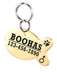 HKM-834835 Personalized Stainless Steel Dog ID Tag with Zircon Pendant