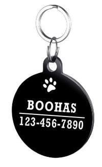 HKM-834835 Personalized Stainless Steel Dog ID Tag with Zircon Pendant