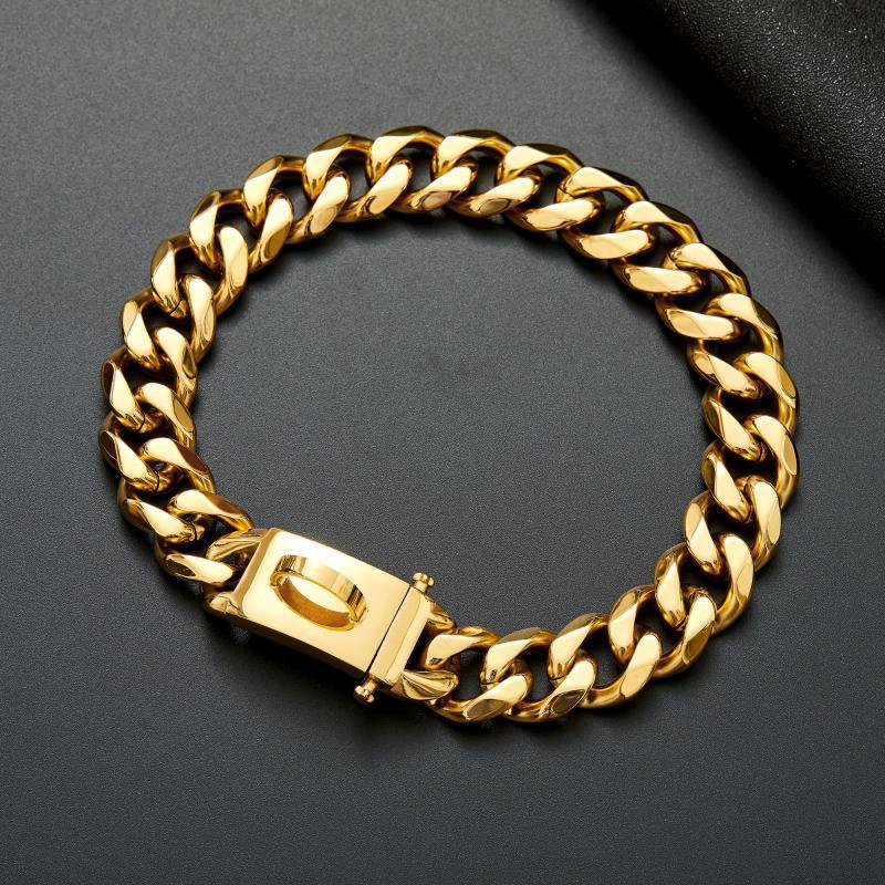 HKM-092883 Durable Stainless Steel Chain Dog Collar for Medium and Large Breeds - Anti-Bite Design, Multiple Sizes Available