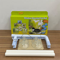 HKM-401235 Suction Cup Cat Hammock with Washable Cushion – Hanging Nest Pet Bed for Up to 20kg