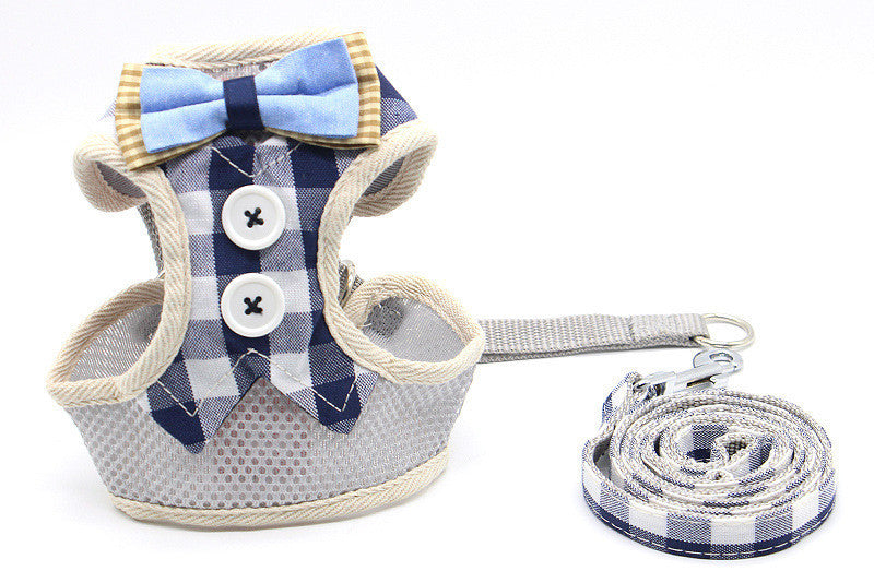 HKM-288019 Reflective Cat and Dog Traction Rope Walking Chain with Adjustable Sizes and Various Patterns