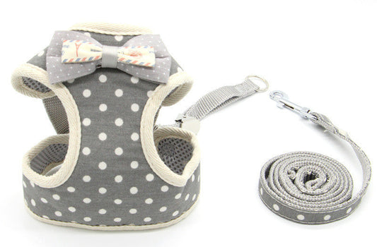 HKM-288019 Reflective Cat and Dog Traction Rope Walking Chain with Adjustable Sizes and Various Patterns