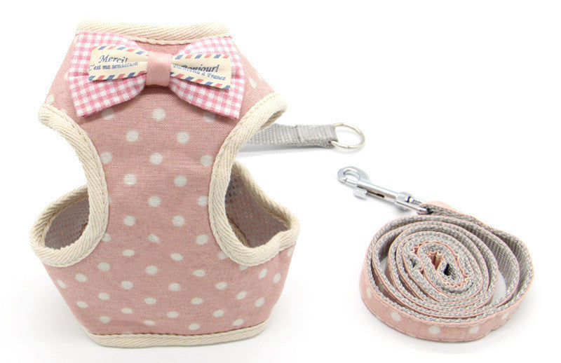 HKM-288019 Reflective Cat and Dog Traction Rope Walking Chain with Adjustable Sizes and Various Patterns