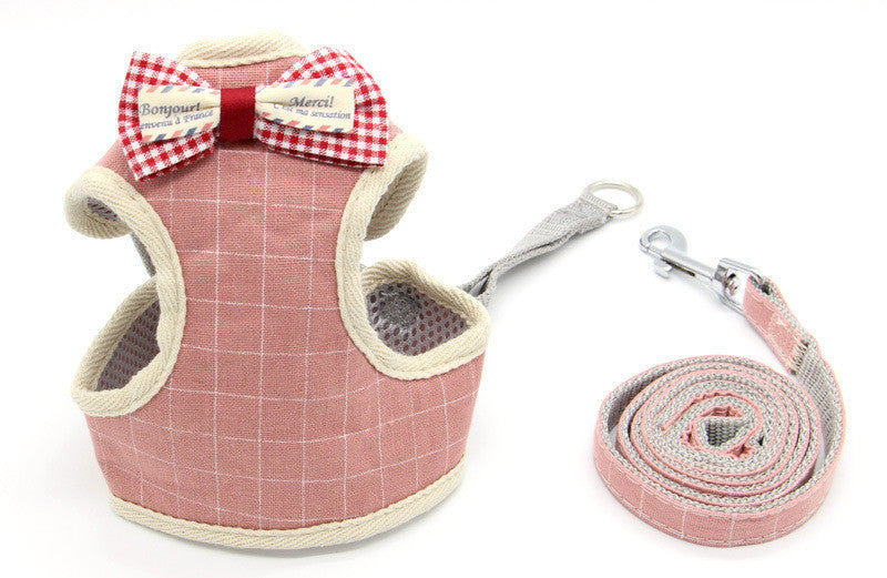 HKM-288019 Reflective Cat and Dog Traction Rope Walking Chain with Adjustable Sizes and Various Patterns