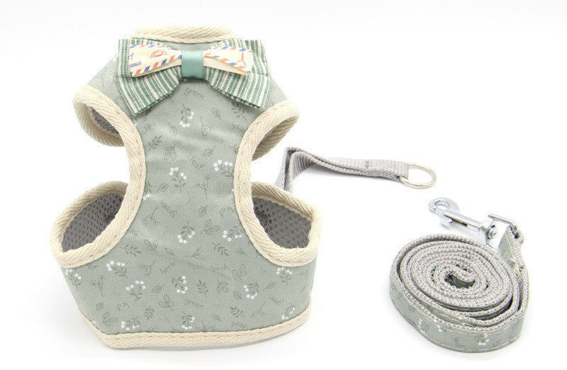 HKM-288019 Reflective Cat and Dog Traction Rope Walking Chain with Adjustable Sizes and Various Patterns