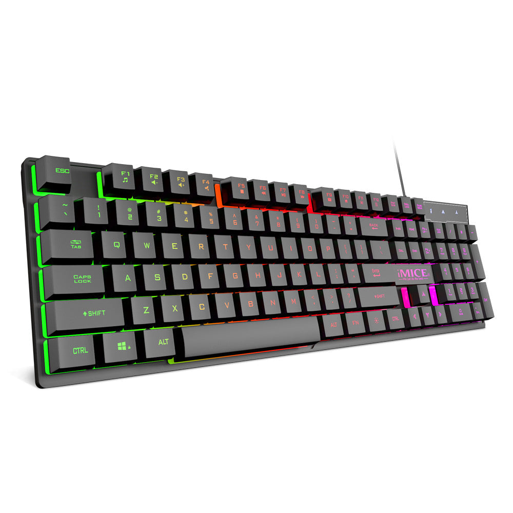 KTX-634067 USB Wired Gaming Keyboard with Three-Color Backlight and 104 Keys