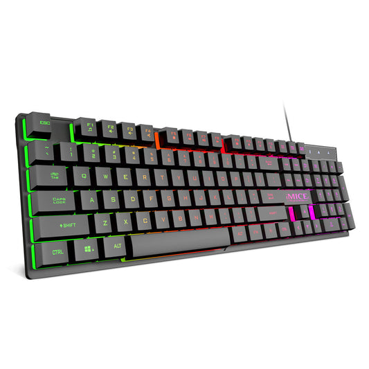 KTX-634067 USB Wired Gaming Keyboard with Three-Color Backlight and 104 Keys