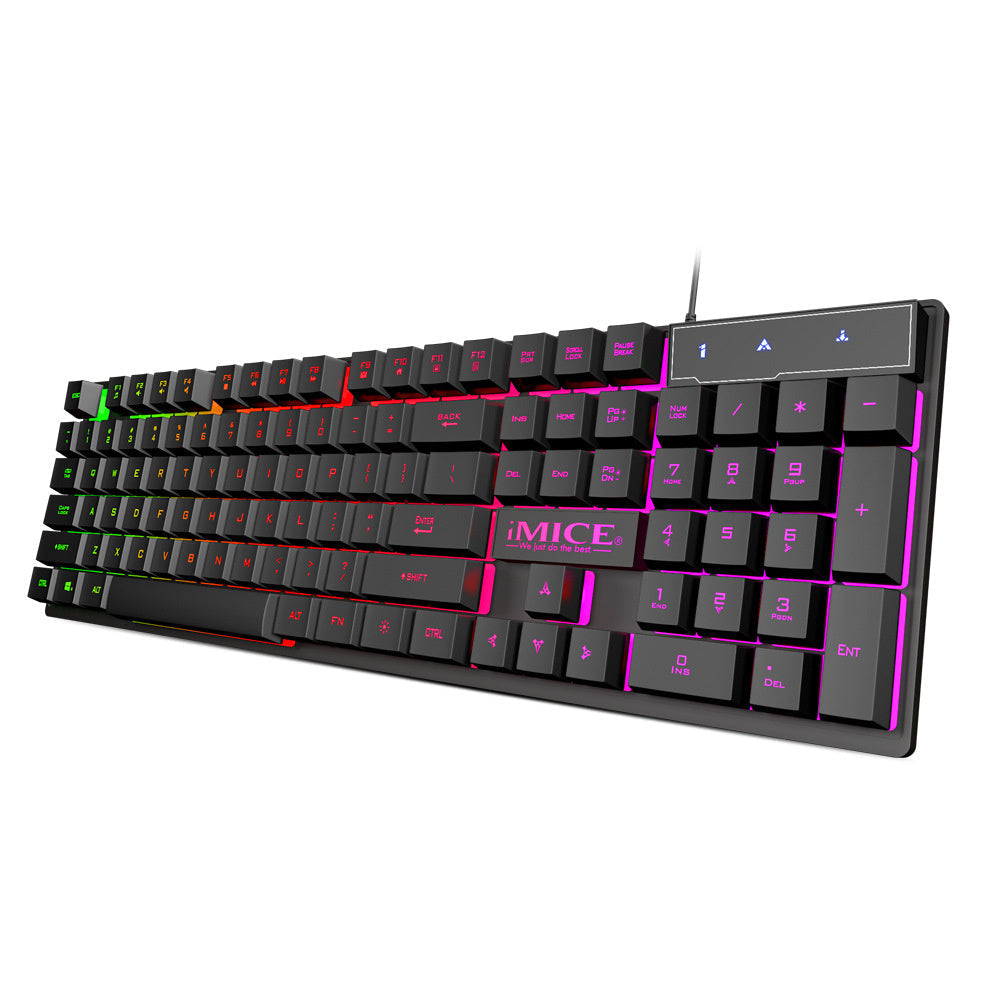 KTX-634067 USB Wired Gaming Keyboard with Three-Color Backlight and 104 Keys