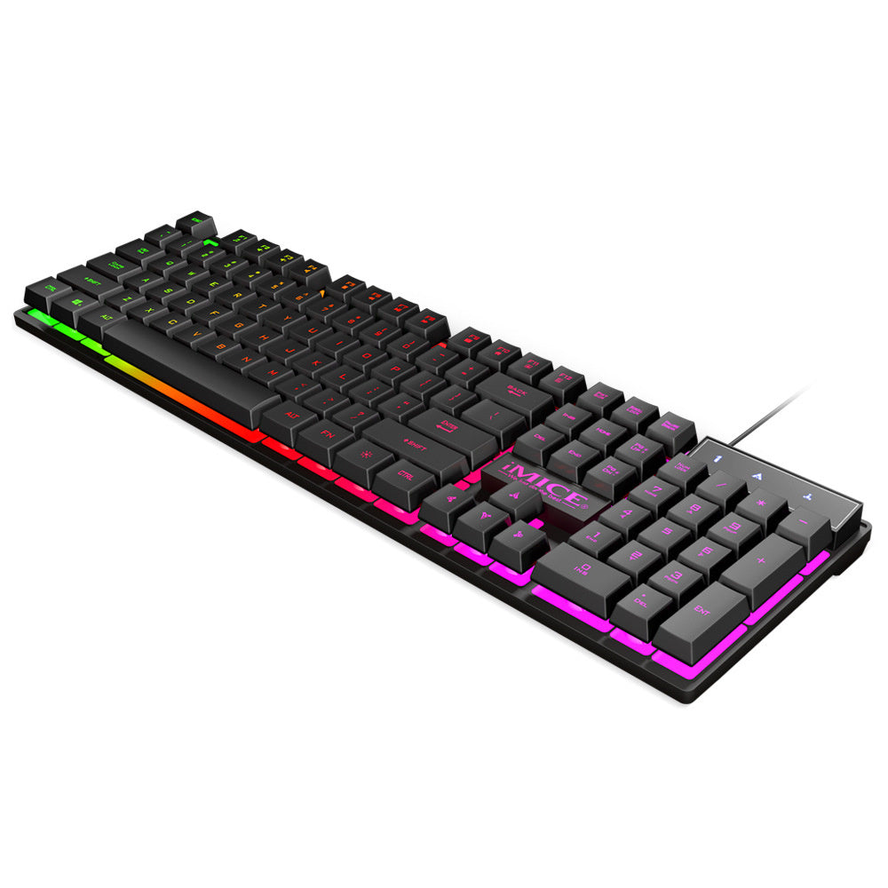 KTX-634067 USB Wired Gaming Keyboard with Three-Color Backlight and 104 Keys