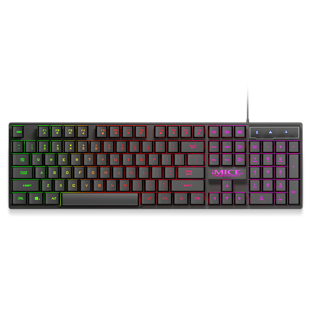 KTX-634067 USB Wired Gaming Keyboard with Three-Color Backlight and 104 Keys