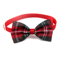 HKM-237459 Plaid Pet Tie Scarf for Cats and Dogs - Stylish Polyester Accessories