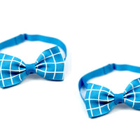 HKM-237459 Plaid Pet Tie Scarf for Cats and Dogs - Stylish Polyester Accessories