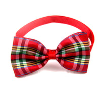 HKM-237459 Plaid Pet Tie Scarf for Cats and Dogs - Stylish Polyester Accessories
