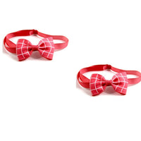 HKM-237459 Plaid Pet Tie Scarf for Cats and Dogs - Stylish Polyester Accessories