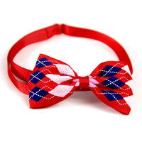 HKM-237459 Plaid Pet Tie Scarf for Cats and Dogs - Stylish Polyester Accessories